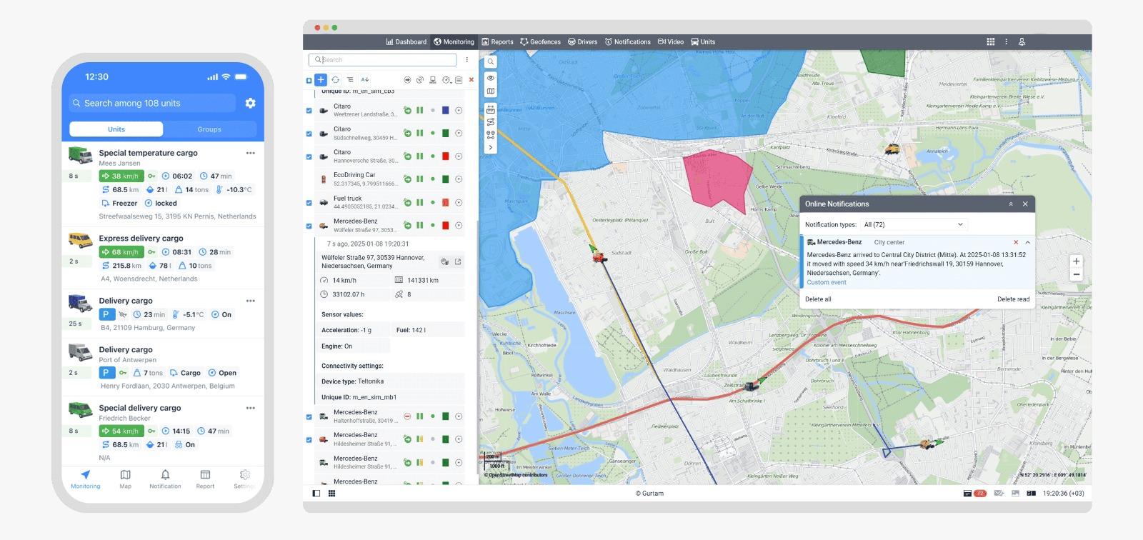Plataforma Aries Telcom en móvil y escritorio